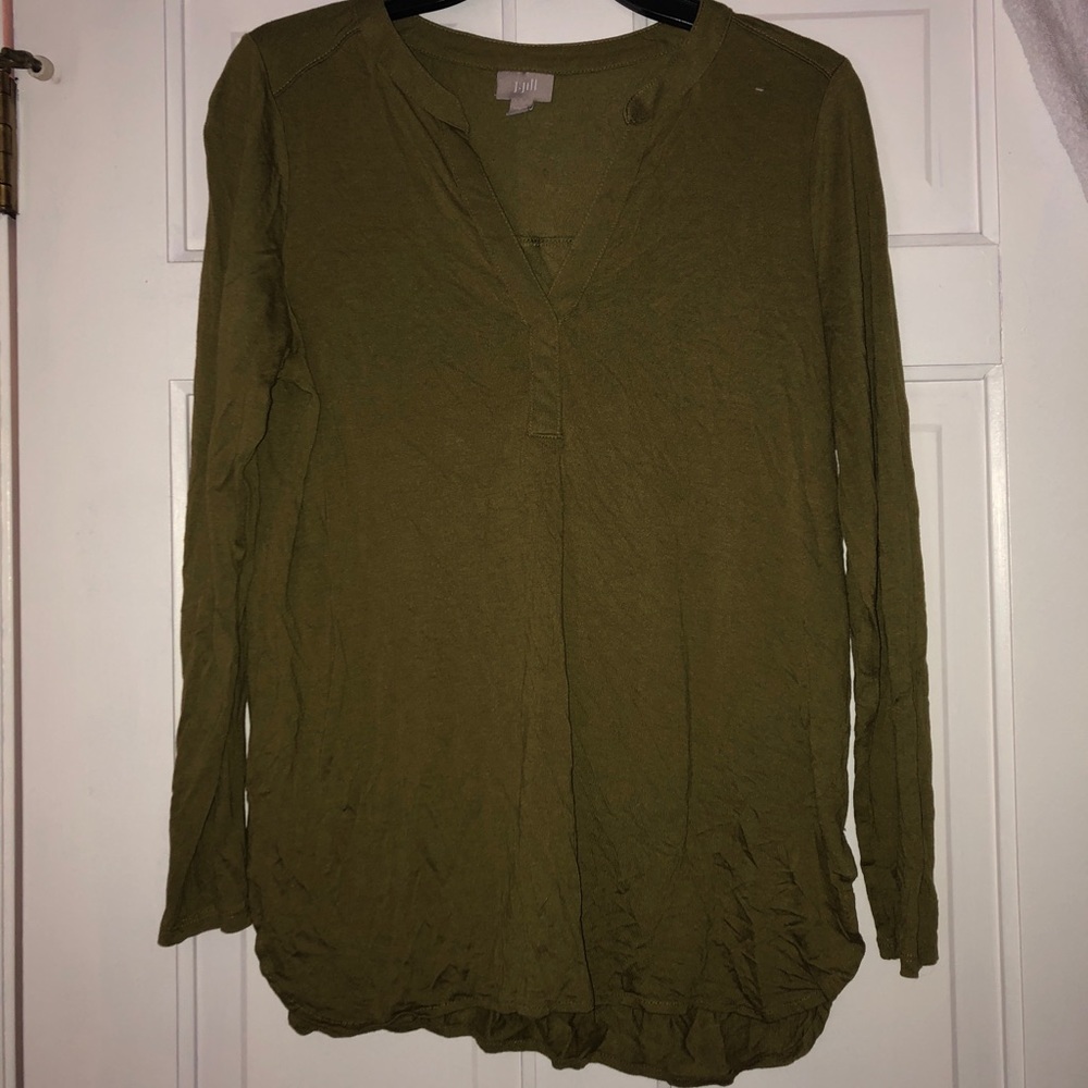 green long sleeve blouse